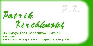 patrik kirchknopf business card